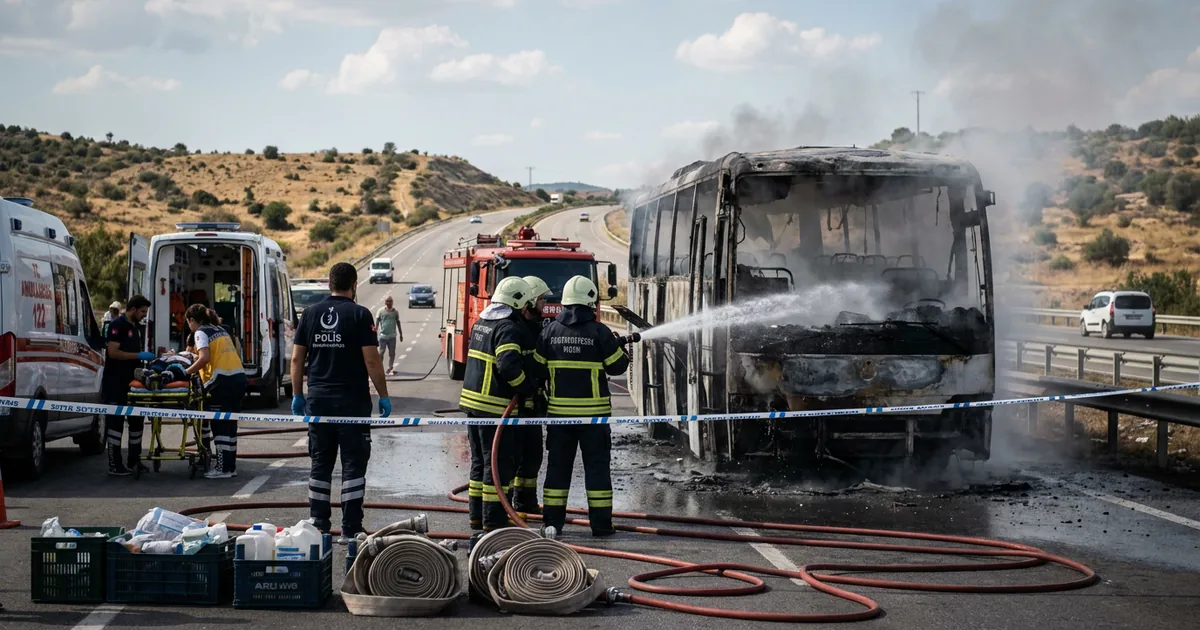 Denizli'de Otobüs Yangını: Sarayköy'de 8 Ölü, 33 Yaralı - Manisa Bakış
