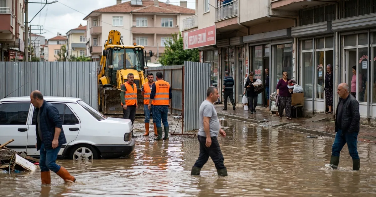 Sağanak Salihli’yi vurdu: Onlarca ev ve işyerini su bastı