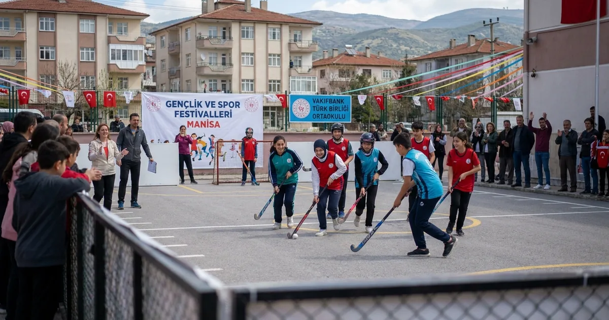 Vakıfbank Türk Birliği Ortaokulu’nda hokey heyecanı - Manisa Bakış