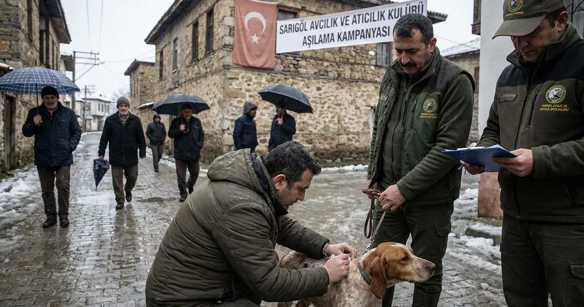 Sarıgöl'de av köpeklerine yönelik aşılama başladı - Manisa Bakış
