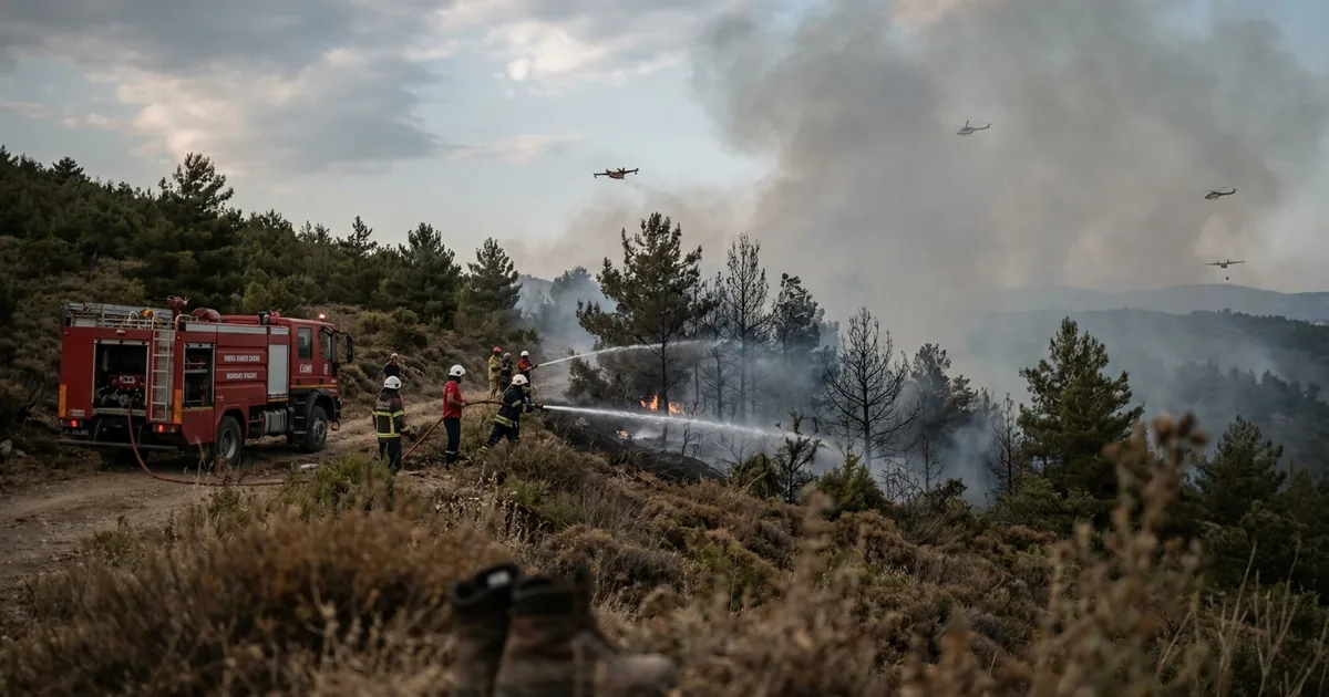 Manisa'da korkutan yangın: 2 uçak, 2 helikopter müdahale etti - Manisa Bakış