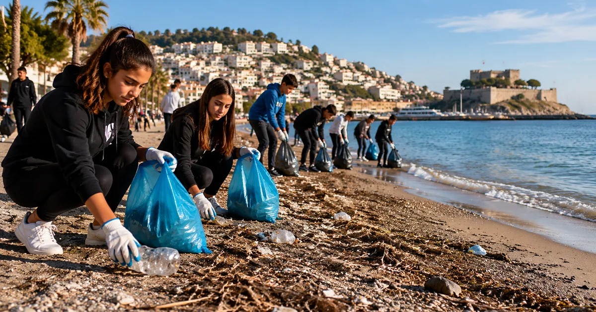 Kuşadası'nda öğrenciler denizler için kolları sıvadı - Manisa Bakış