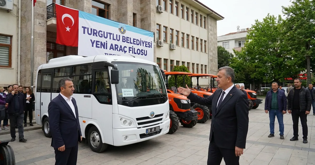 Turgutlu Belediye Başkanı Çetin Akın yeni araçları inceledi