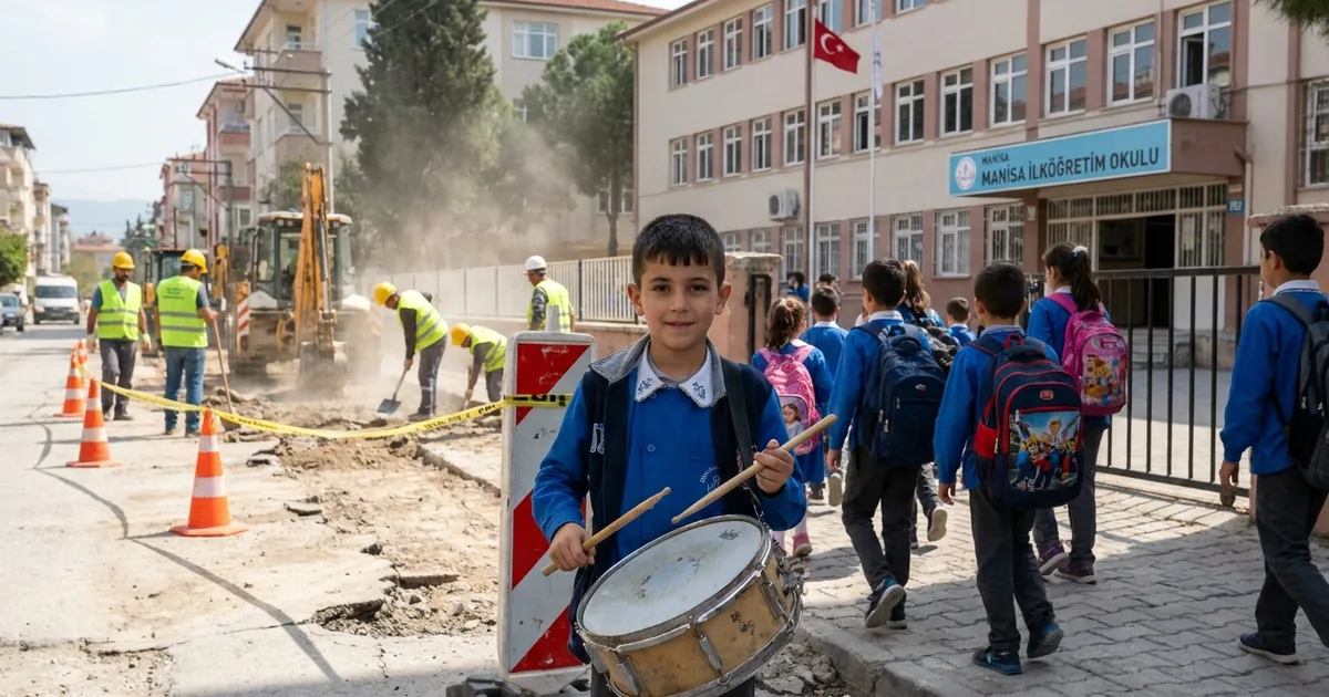 Manisalı 9 yaşındaki Yalın, oyuncak davulla başladığı müzikte - Manisa Bakış