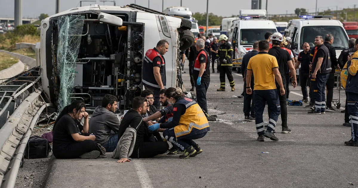 Manisa otobüsünde kaza: 25 yaralı, ekipler seferber oldu - Manisa Bakış