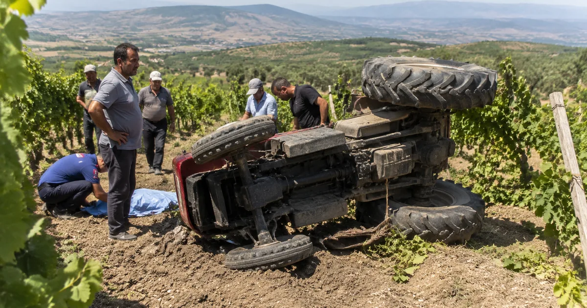 Manisa Sarıgöl'de traktör devrildi: Yaşlı adamın acı ölümü