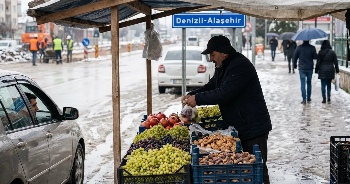 Denizli-Alaşehir karayolunda doğal ürün satışı başladı - Manisa Bakış