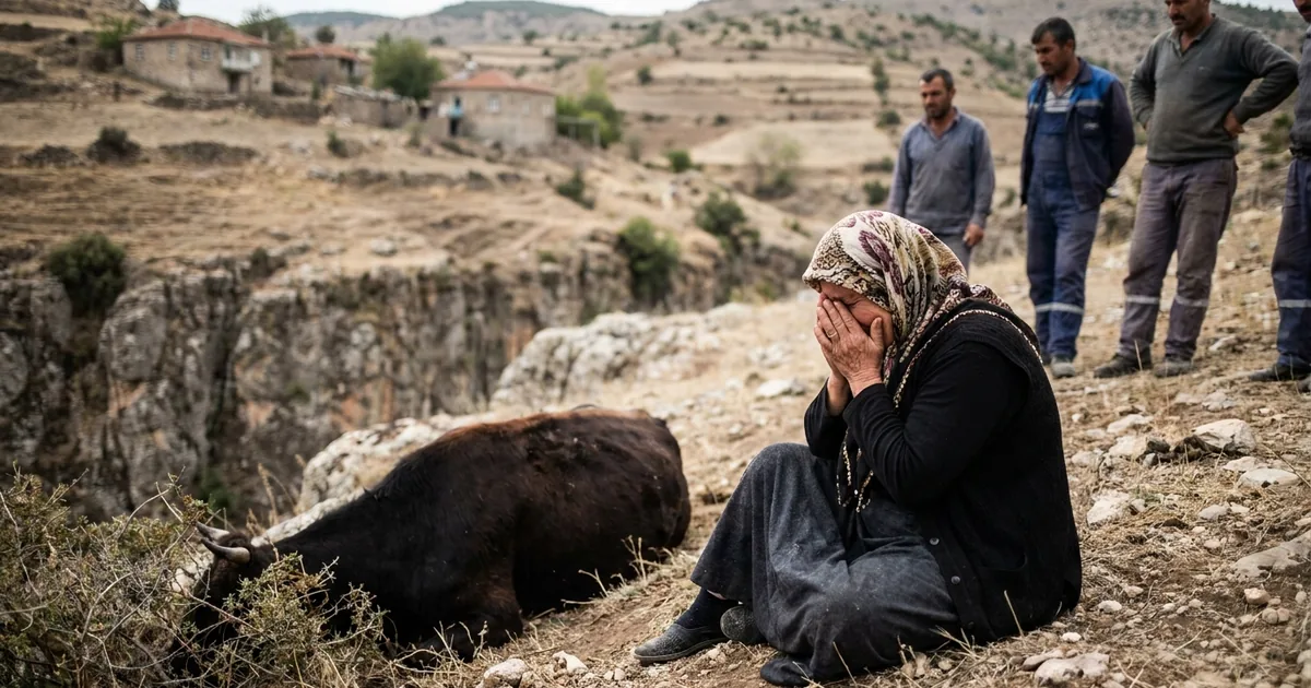 Yeniışık köyünde inek uçurumdan düştü: Ayni Özbek ağladı - Manisa Bakış