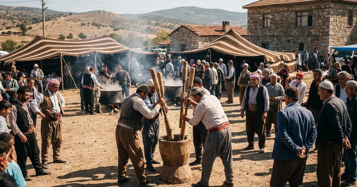 Selendi Yörük Şenliği: Keşkek Dövme Geleneği Coşkuyla Yaşatıldı - Manisa Bakış
