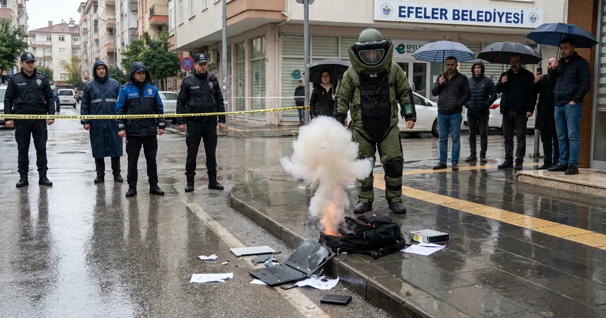 Manisa'da şüpheli çanta paniği! Fünyeyle patlatıldı, içinden - Manisa Bakış