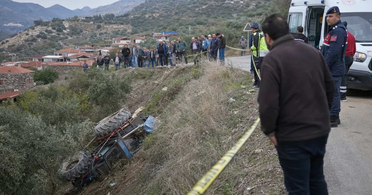 Manisa'da 9 Metreden Yuvarlanan Traktörün Sürücüsü Öldü