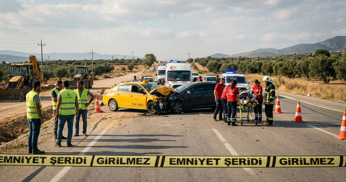 Manisa’da arı paniği: Taksi kafa kafaya çarpıştı, 1 ölü 4 yaralı - Manisa Bakış