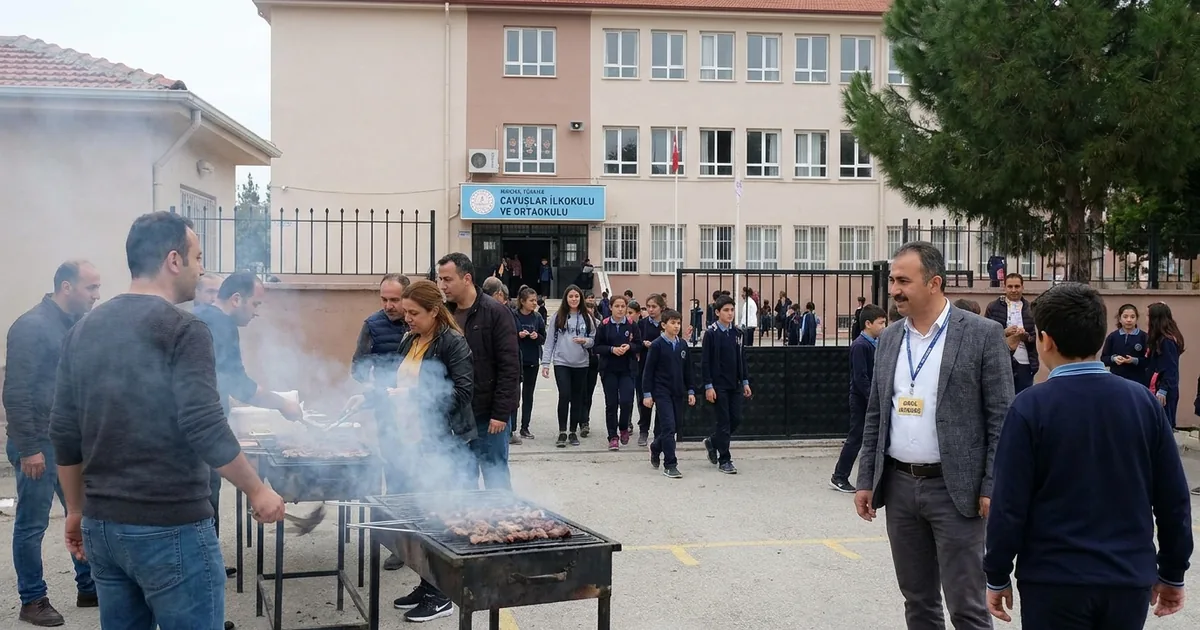 Manisa Sarıgöl'de okul-aile iş birliği mangalda pekişti
