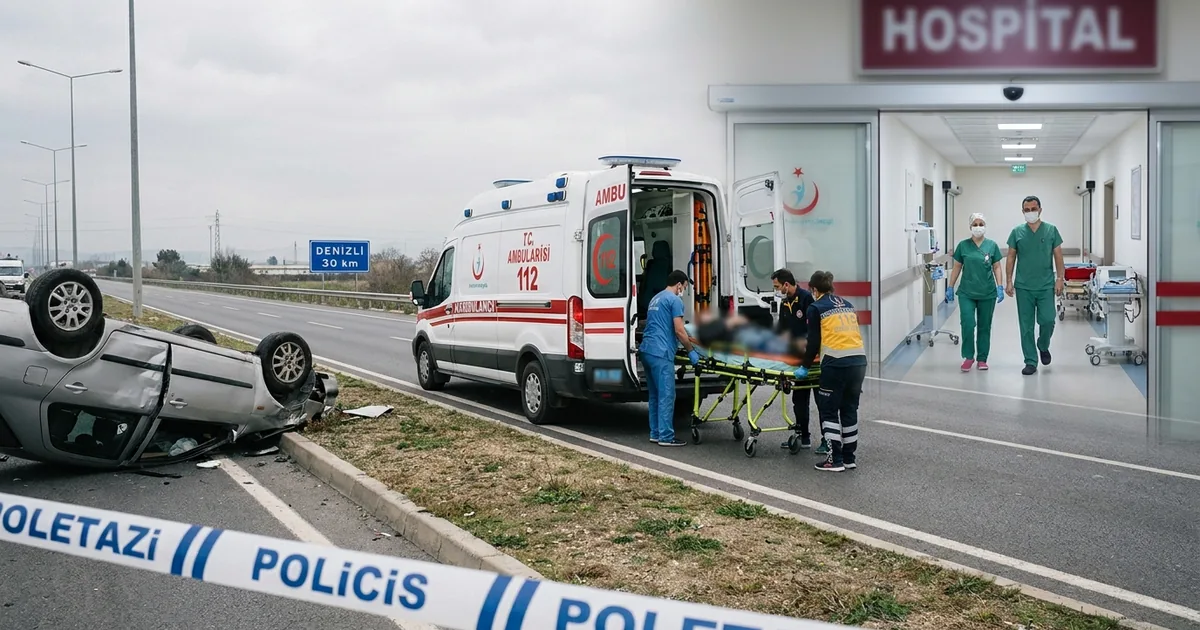 Denizli istikametine giden sürücü hastaneye kaldırıldı - Manisa Bakış